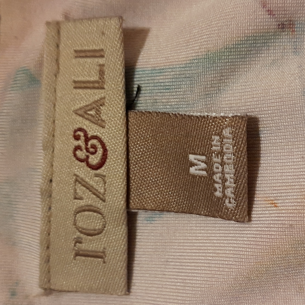 Roz & Ali Tropical Print Top Size M - Picture 7 of 13